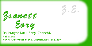 zsanett eory business card